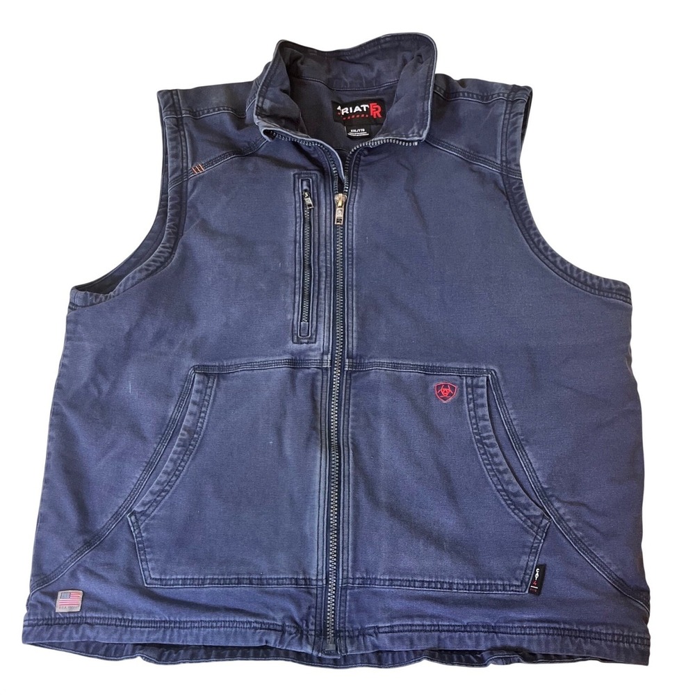 Ariat FR DuraLight CAT4 Canvas Vest CNFPA 2112 Navy Blue sz XXL Flame Resistant